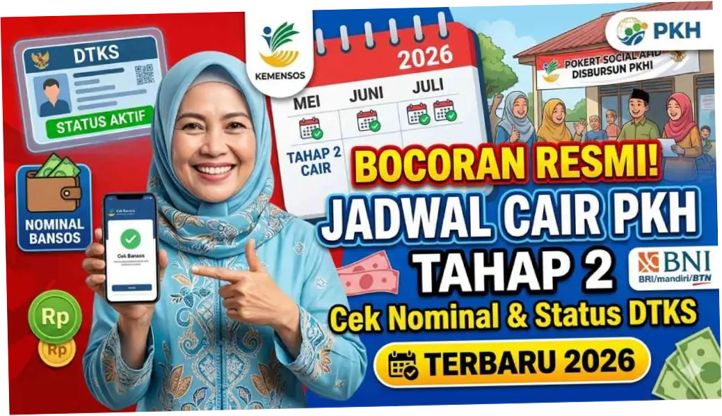 Bansos PKH Tahap 2 Cair Mei 2026: Jadwal, Cara Cek Penerima, dan Nominalnya