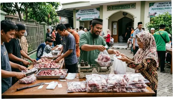 Pembagian Daging Kurban Idul Adha: Semangat Berbagi dan Kepedulian Sosial