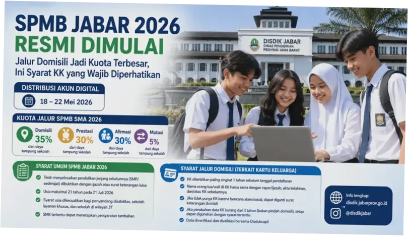 SPMB Jabar 2026: Jadwal, Kuota, dan Informasi Penting untuk Calon Siswa