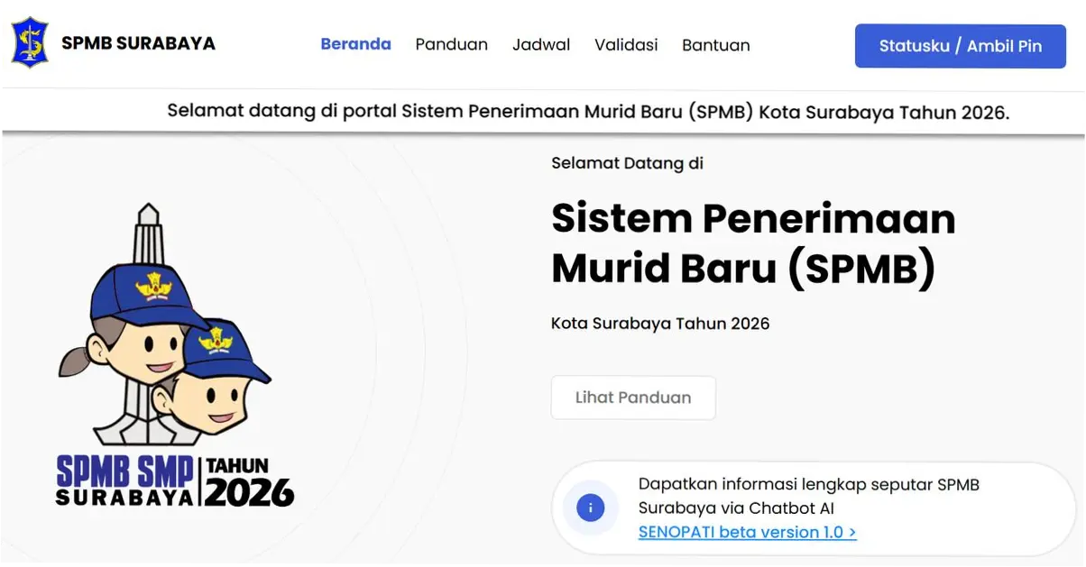 SPMB SMP Surabaya 2026: Jadwal, Syarat, dan Acuan Perhitungan Jalur Prestasi