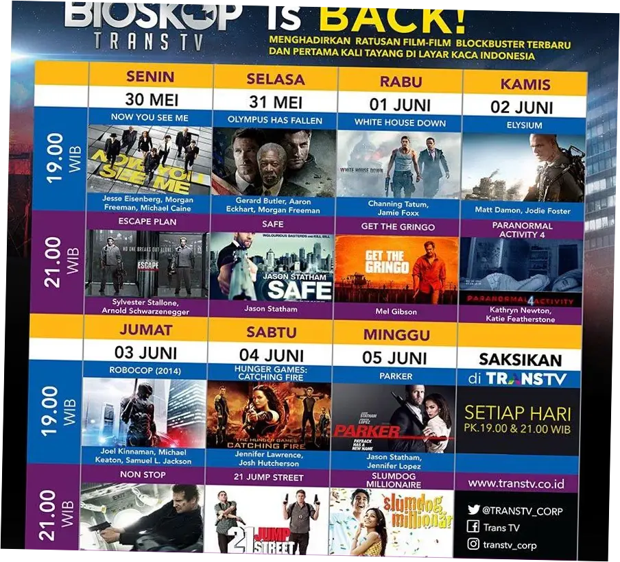 Bioskop Trans TV: Jadwal dan Sinopsis Film Terbaru