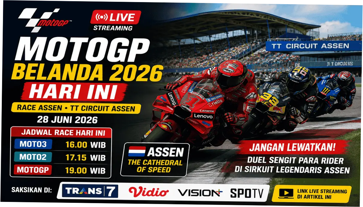 MotoGP Belanda 2026: Jadwal, Link Live Streaming, dan Persaingan Sengit