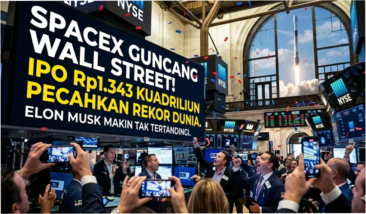SpaceX (SPCX) Guncang Wall Street dengan Debut Lebih dari US$2 Triliun