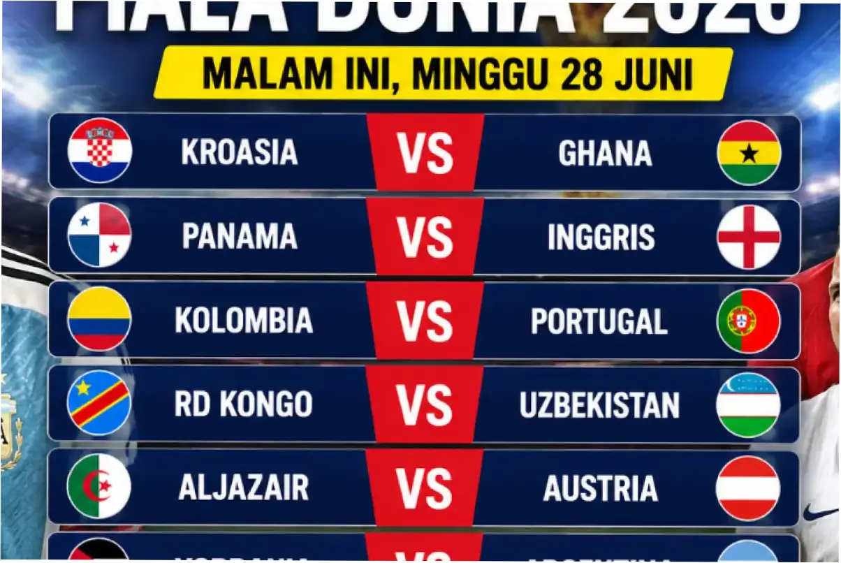 Jadwal Piala Dunia 2026 Malam Ini: Pertandingan Seru dan Menarik