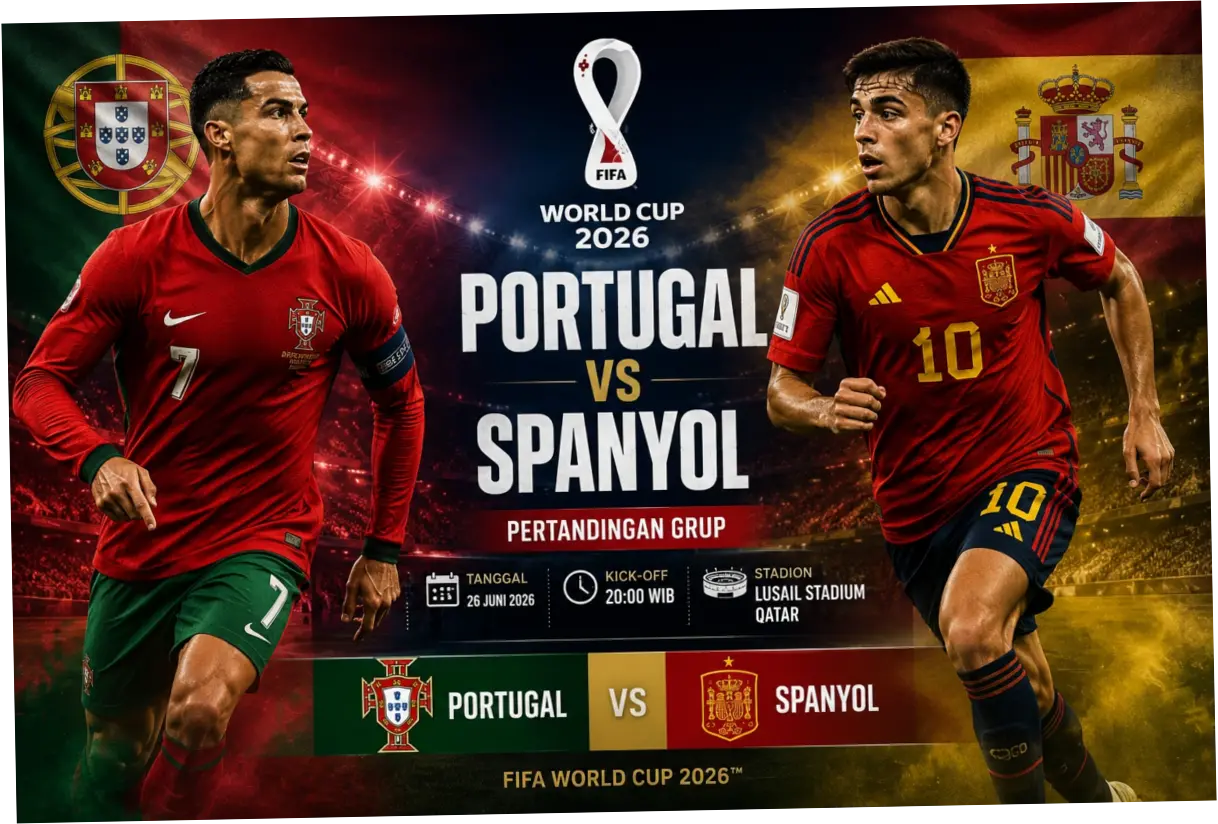 Prediksi Portugal vs Spanyol di 16 Besar Piala Dunia 2026: Analisis Head-to-Head dan Statistik
